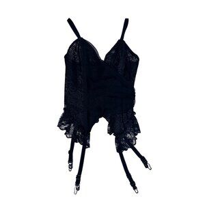 Emil bole vintage 80s corset lingerie size M black goth vampy‎ sexy